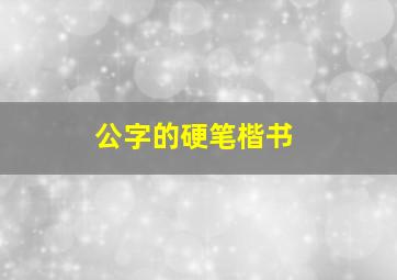 公字的硬笔楷书