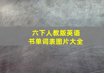 六下人教版英语书单词表图片大全