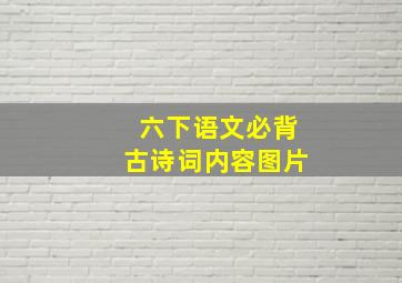 六下语文必背古诗词内容图片