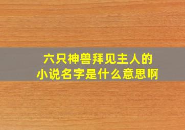 六只神兽拜见主人的小说名字是什么意思啊