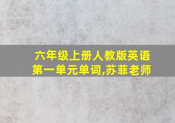 六年级上册人教版英语第一单元单词,苏菲老师