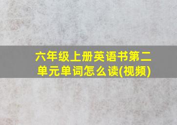 六年级上册英语书第二单元单词怎么读(视频)