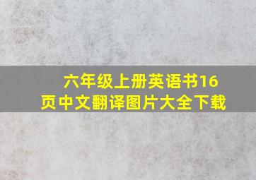 六年级上册英语书16页中文翻译图片大全下载