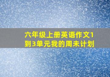 六年级上册英语作文1到3单元我的周未计划