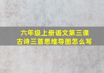 六年级上册语文第三课古诗三首思维导图怎么写