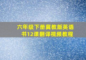 六年级下册冀教版英语书12课翻译视频教程