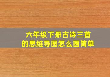 六年级下册古诗三首的思维导图怎么画简单