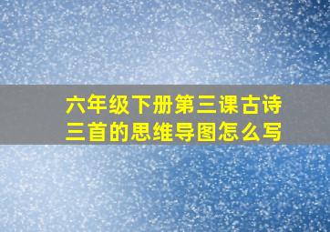 六年级下册第三课古诗三首的思维导图怎么写