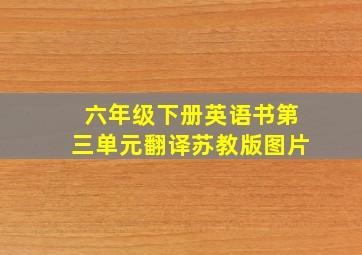 六年级下册英语书第三单元翻译苏教版图片