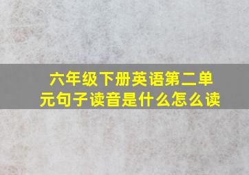 六年级下册英语第二单元句子读音是什么怎么读