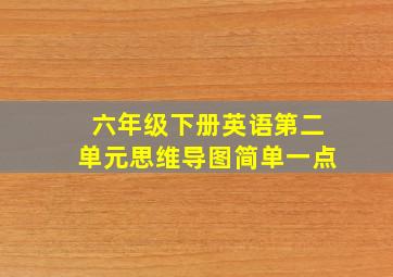 六年级下册英语第二单元思维导图简单一点