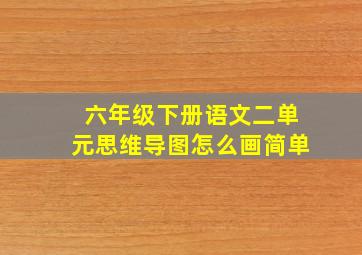 六年级下册语文二单元思维导图怎么画简单