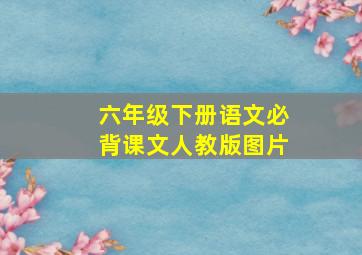 六年级下册语文必背课文人教版图片