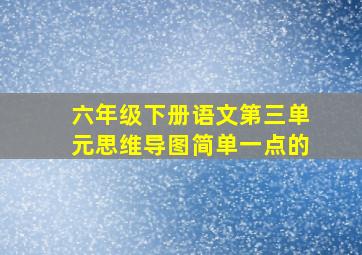 六年级下册语文第三单元思维导图简单一点的