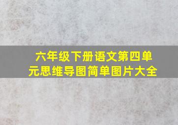 六年级下册语文第四单元思维导图简单图片大全