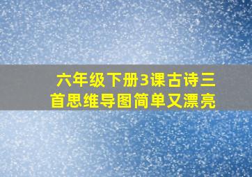 六年级下册3课古诗三首思维导图简单又漂亮