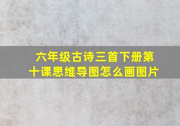 六年级古诗三首下册第十课思维导图怎么画图片