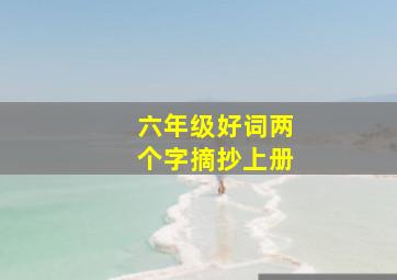 六年级好词两个字摘抄上册