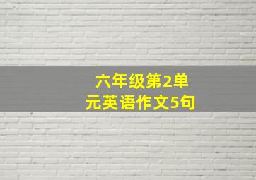 六年级第2单元英语作文5句