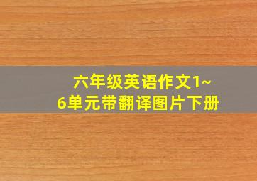 六年级英语作文1~6单元带翻译图片下册