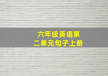 六年级英语第二单元句子上册