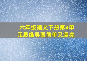 六年级语文下册第4单元思维导图简单又漂亮