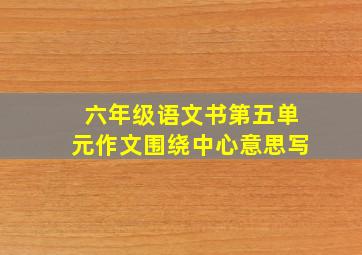 六年级语文书第五单元作文围绕中心意思写