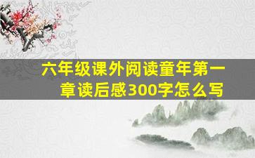 六年级课外阅读童年第一章读后感300字怎么写