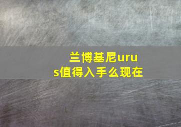 兰博基尼urus值得入手么现在