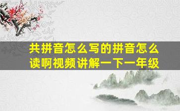 共拼音怎么写的拼音怎么读啊视频讲解一下一年级