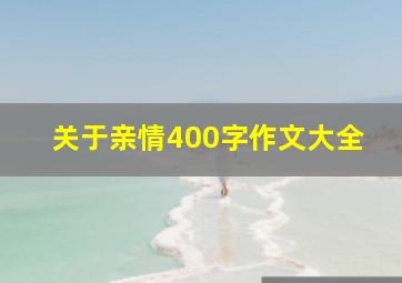 关于亲情400字作文大全