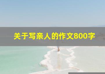 关于写亲人的作文800字