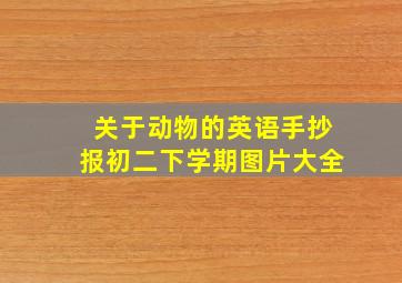 关于动物的英语手抄报初二下学期图片大全