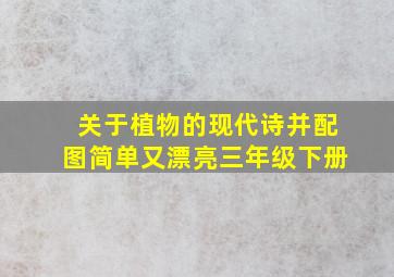 关于植物的现代诗并配图简单又漂亮三年级下册