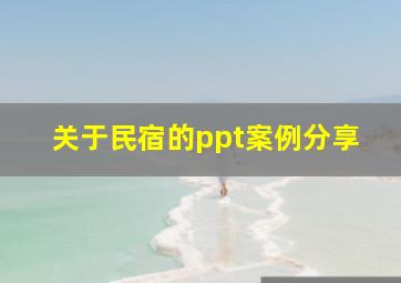 关于民宿的ppt案例分享