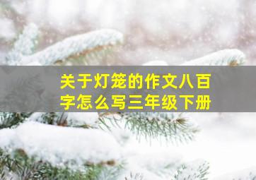 关于灯笼的作文八百字怎么写三年级下册