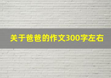 关于爸爸的作文300字左右