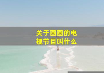 关于画画的电视节目叫什么