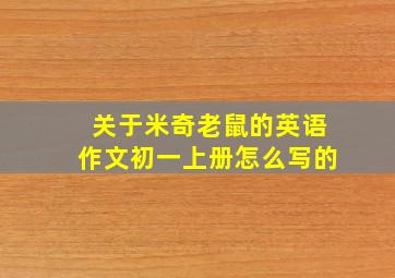 关于米奇老鼠的英语作文初一上册怎么写的