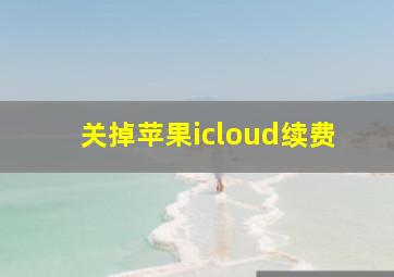 关掉苹果icloud续费