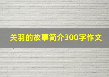 关羽的故事简介300字作文