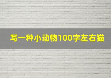 写一种小动物100字左右猫