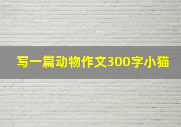 写一篇动物作文300字小猫