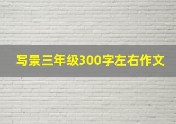 写景三年级300字左右作文