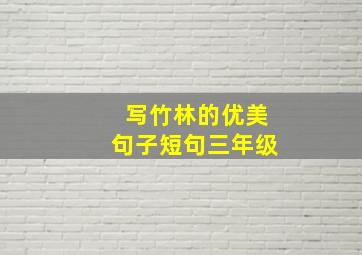 写竹林的优美句子短句三年级