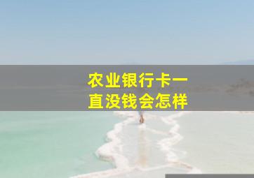 农业银行卡一直没钱会怎样