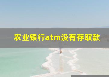 农业银行atm没有存取款