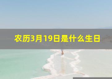 农历3月19日是什么生日