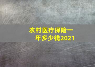 农村医疗保险一年多少钱2021