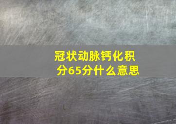 冠状动脉钙化积分65分什么意思